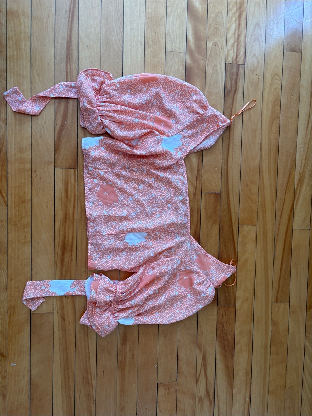 Sienna Sky Coral Floral Off-Shoulder Crop Top
